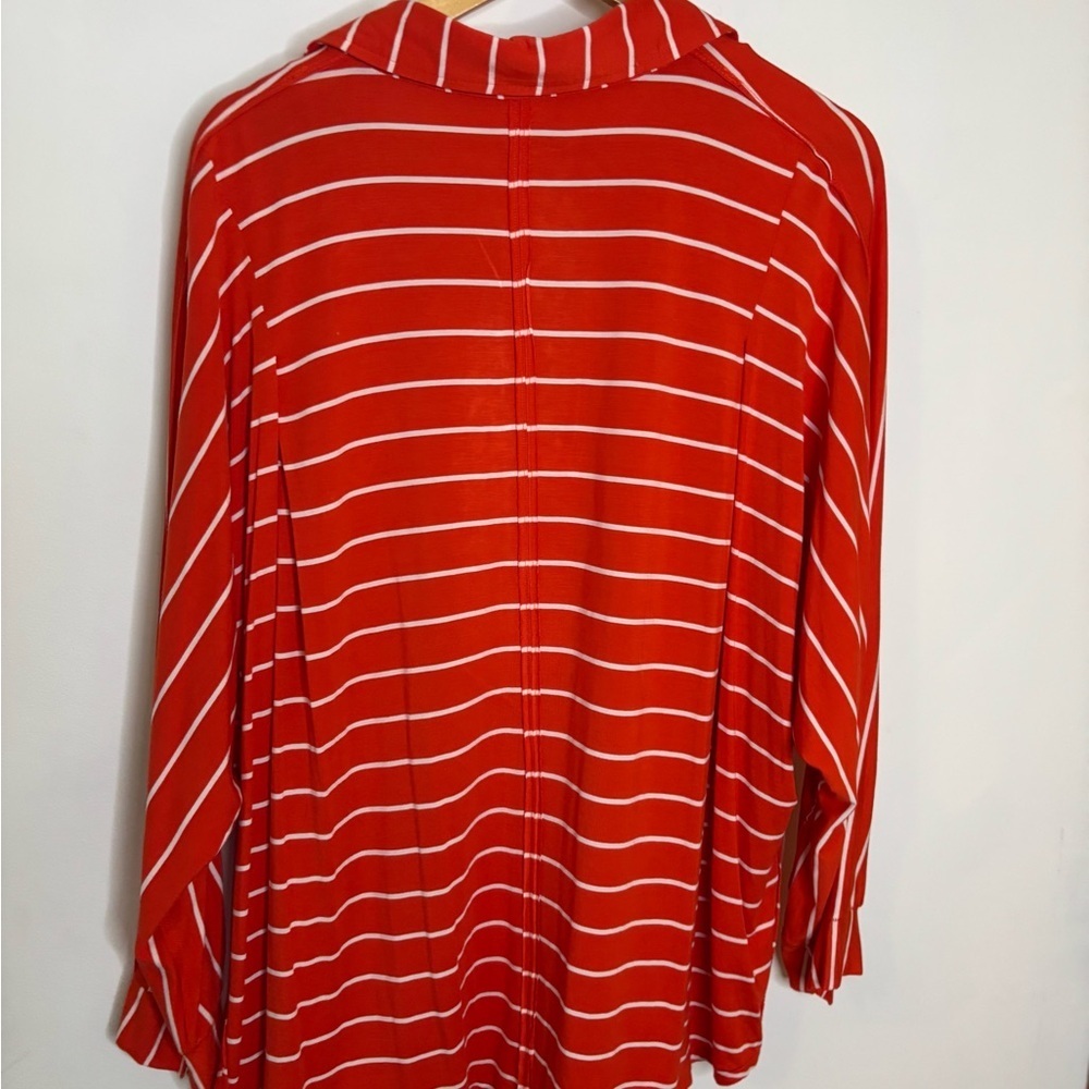 We The Free Can’t Fool Me Red and White Striped Blouse M - Picture 8 of 9